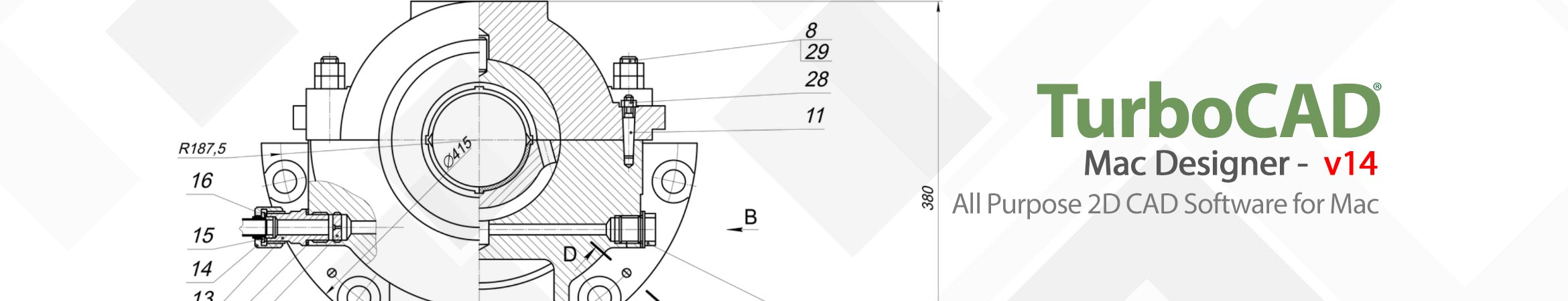 TurboCAD Mac Designer 2D - All-Purpose 2D CAD Software for Mac