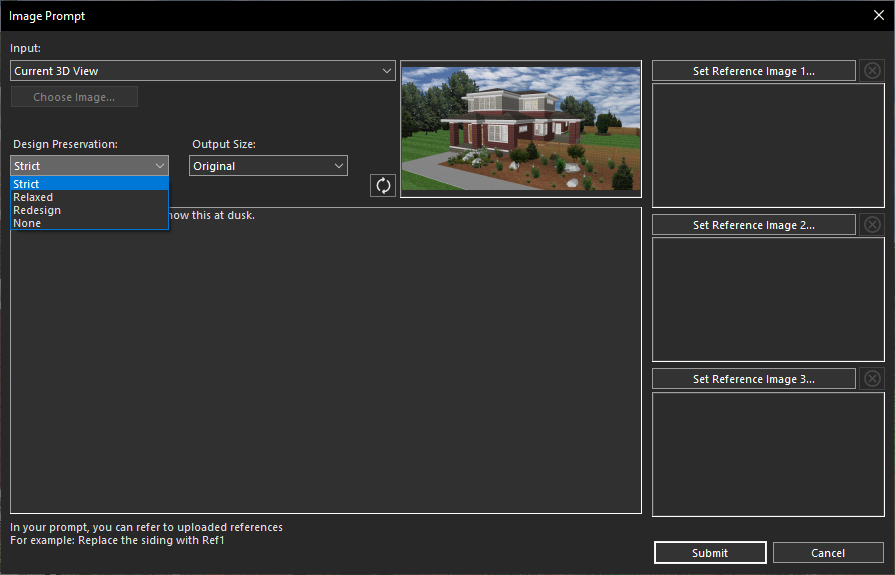 Selecting Strict Design Preservation option