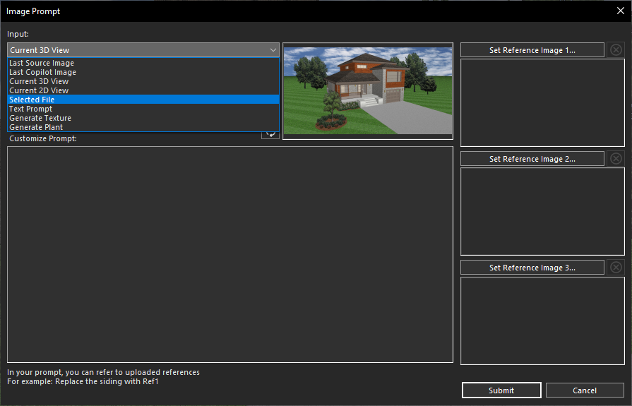Use Select File to load the saved render