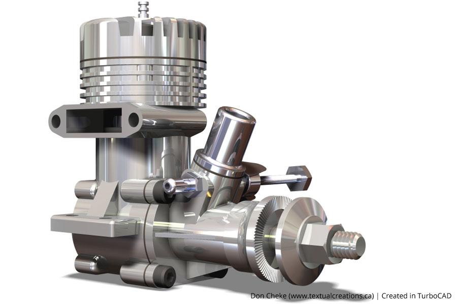RC Engine 3D CAD Model Mechanical Design