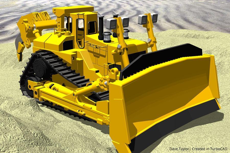 Bulldozer 3D CAD Model