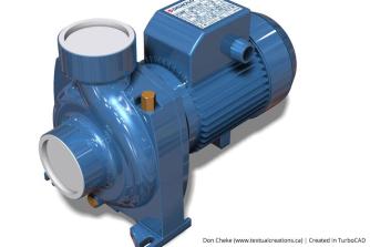 Pedrollo HF Medium Pump 3D CAD Model