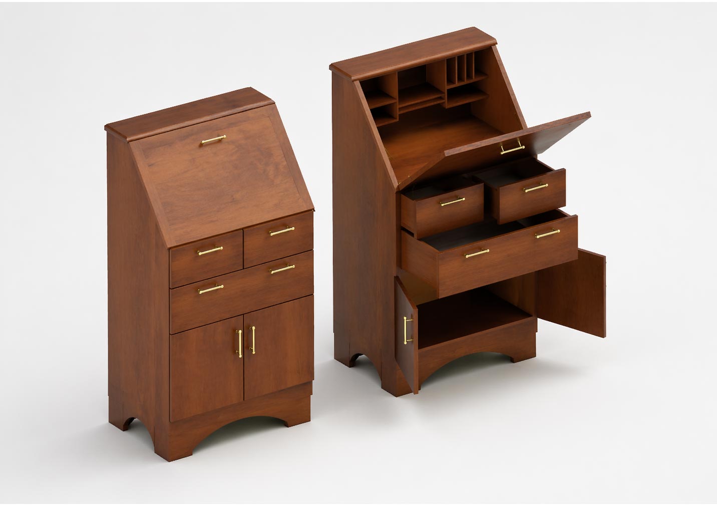 Secretary Desk, rendered by Copilot