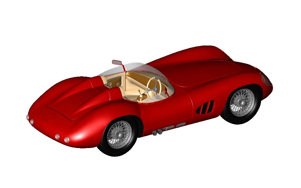 Red Car Rendering, original design