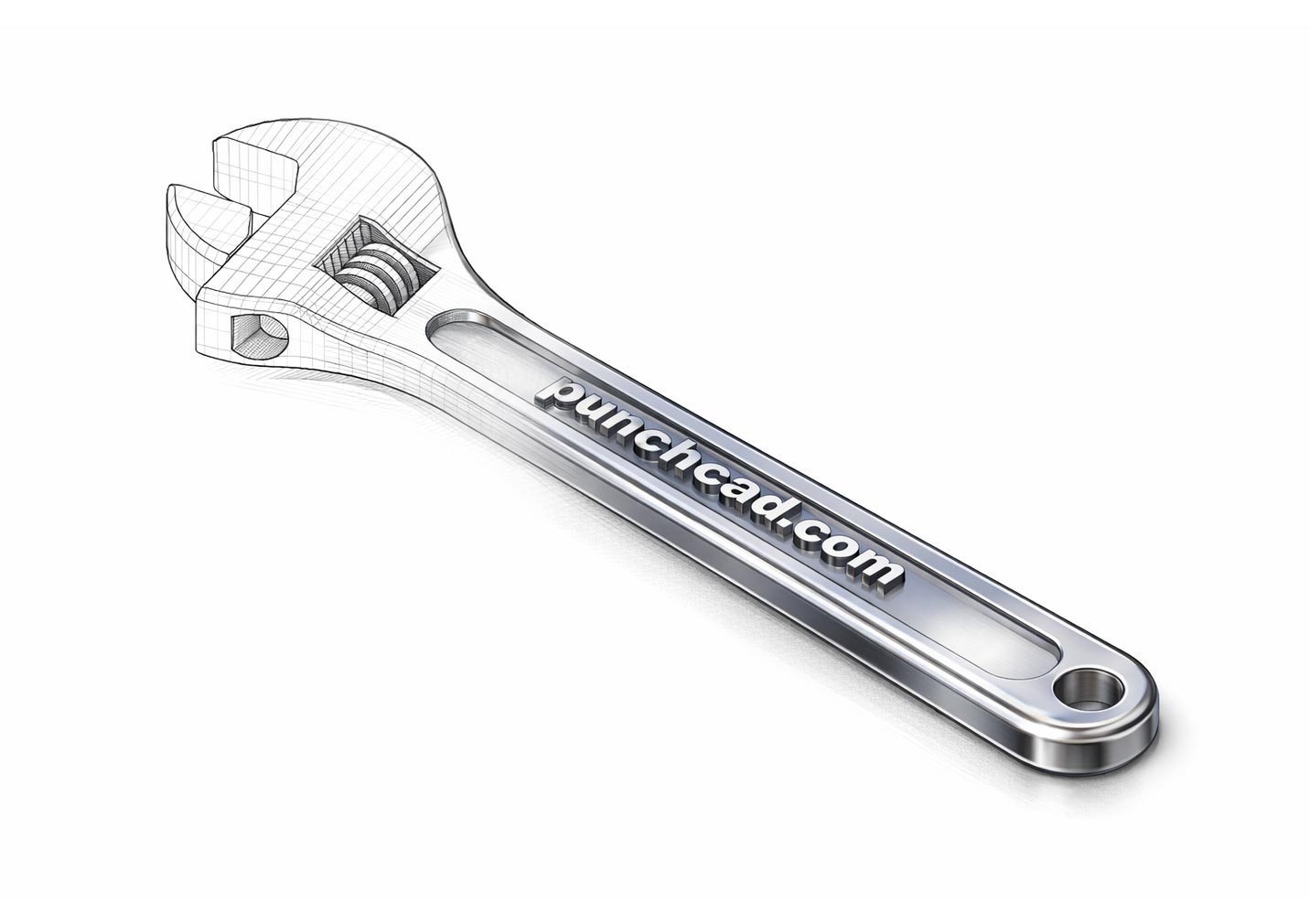 Wrench model rendered by Copilot: Mesh to Photo Rendered