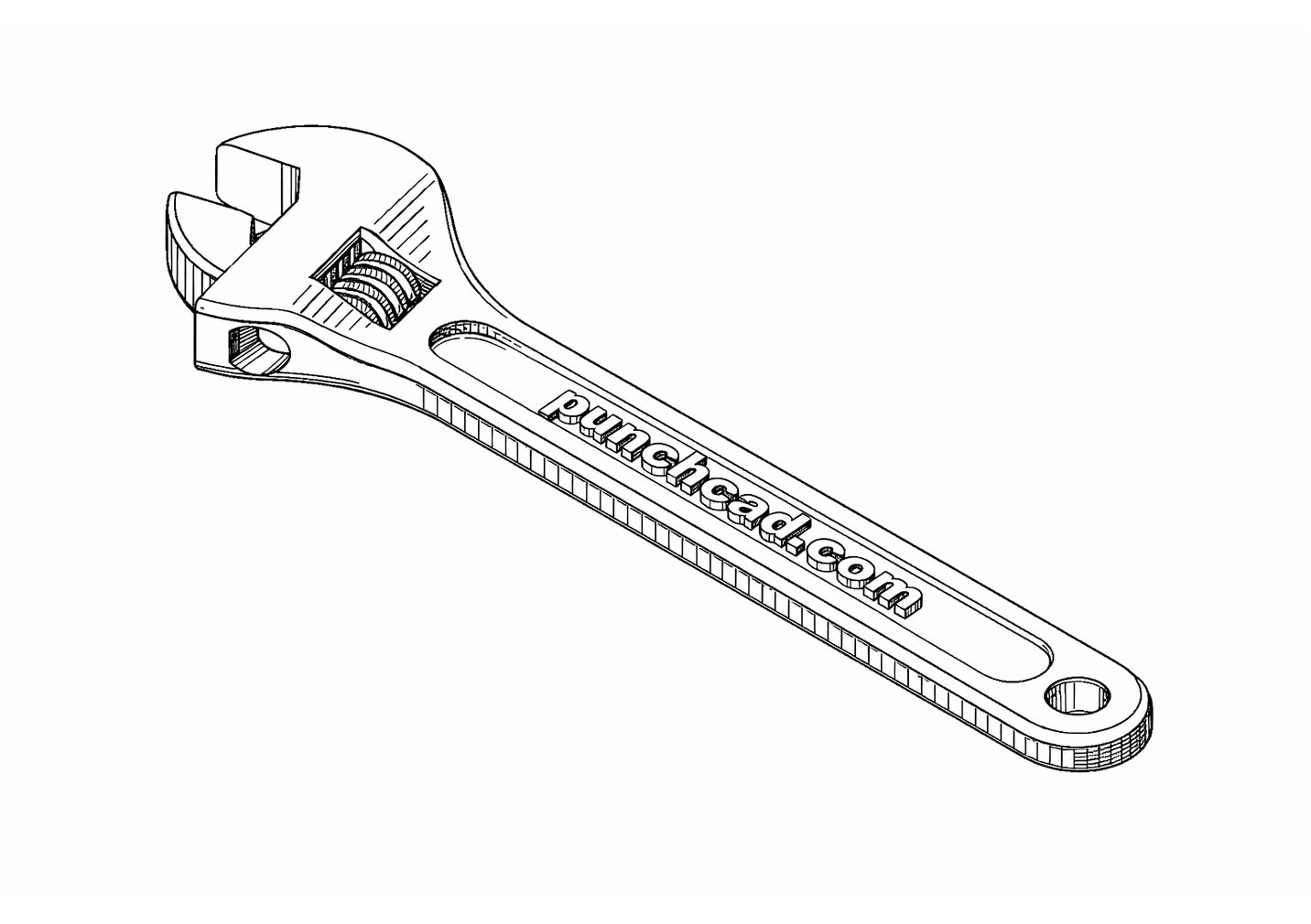Wrench model rendered by Copilot: Patent