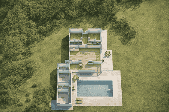 2D floor plan rendered concept