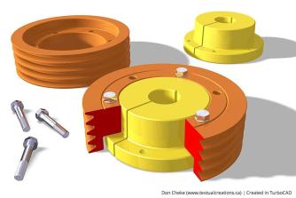 Flange and pulley