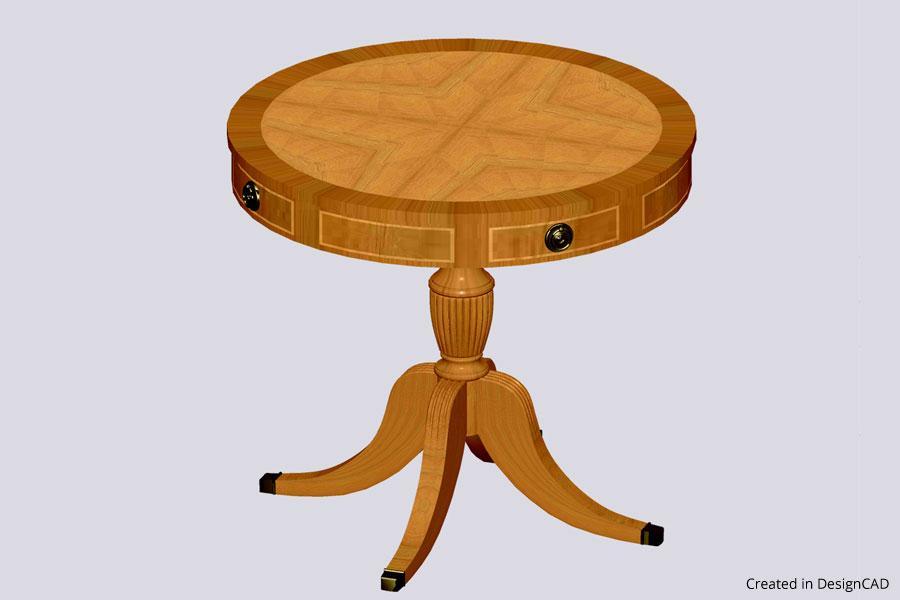 Runder Beistelltisch aus Holz