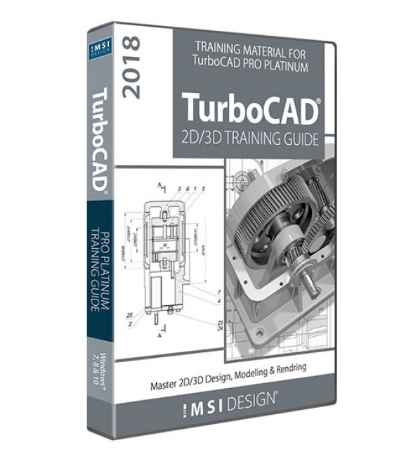 2D/3D Training Guide Bundle TurboCAD 2018 Pro Platinum